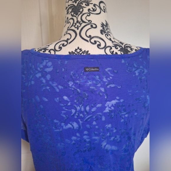 Columbia size M purple short sleeve shirt - Picture 2 of 6